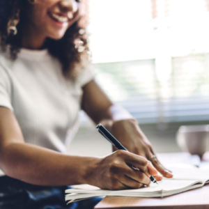 woman planning her goals