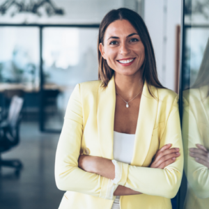 business woman smiling
