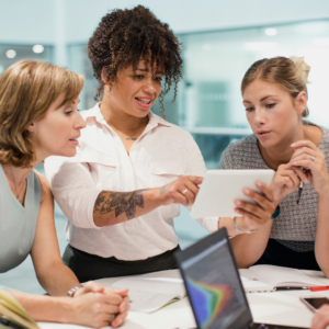 women helping each other