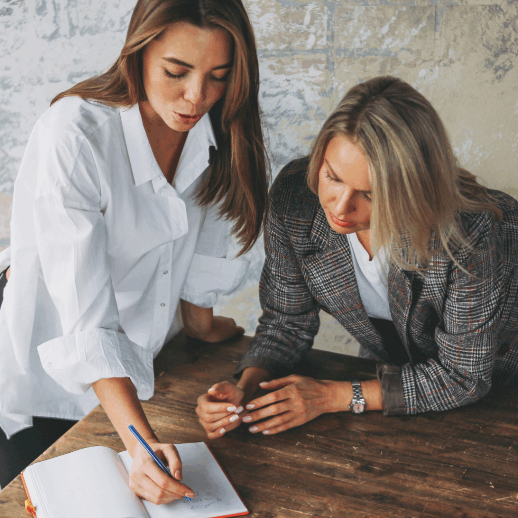 woman being mentored