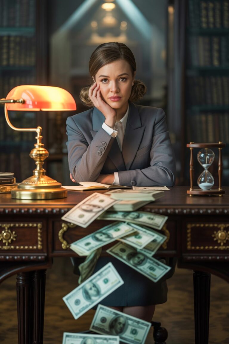 woman losing money