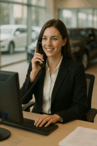 receptionist at an automotive dealership