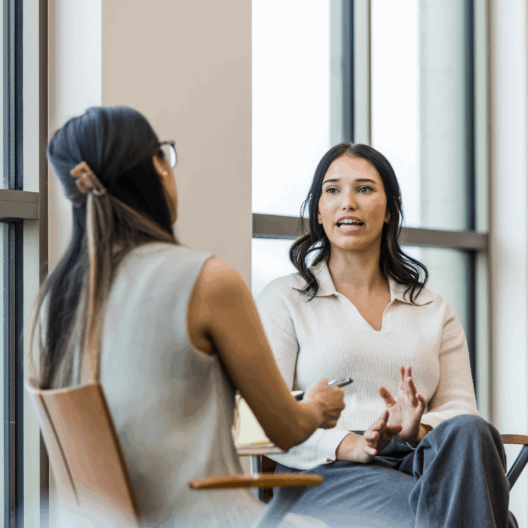 women in mentorship session