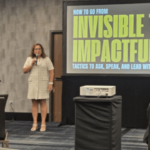 Audrey McKinley speaking at WIA conference
